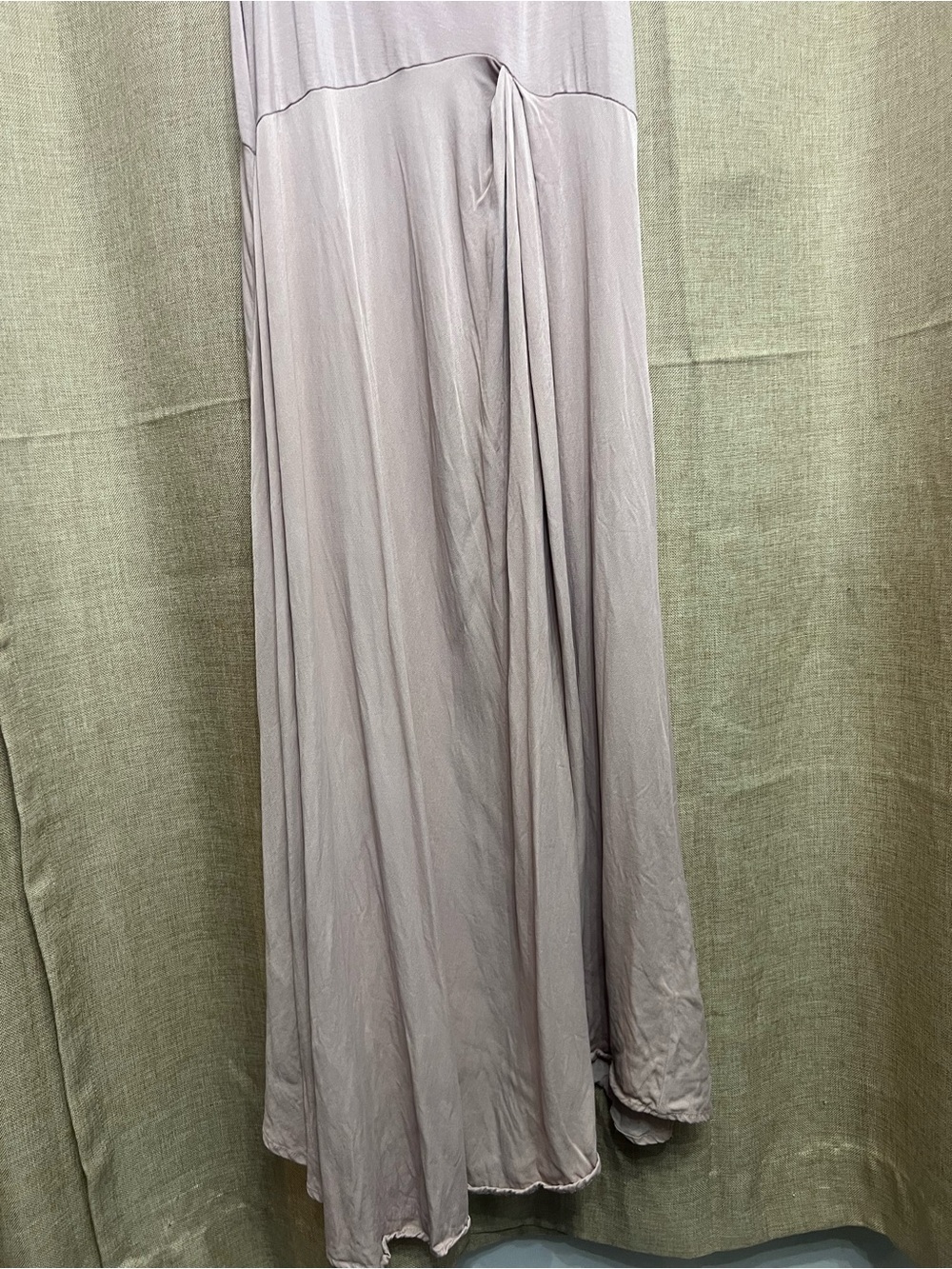 Anthropologie Gemini Asymmetrical midi dusty pink Dress size medium - Picture 4 of 10